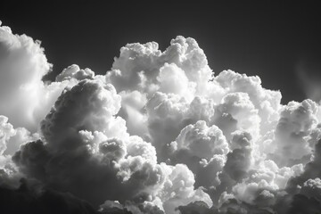 Black and white photography of clouds