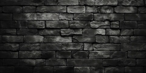 Black brick wall texture background