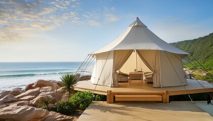 Ocean Oasis: Elegant Glamping Tents with Spectacular Sea Views