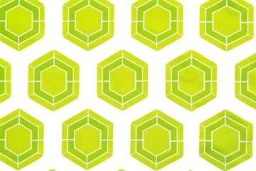 Vibrant Green Geometric Pattern on White Background. Design for background, graphic design, print, poster, interior, packaging paper