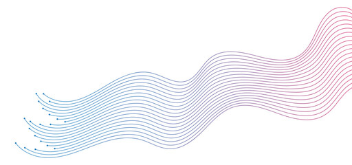 Abstract wavy lines element background. Suitable for AI, tech, network, science, digital technology themes