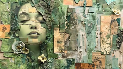 Interconnected Layers of Sustainable Innovation in a Mixed Media Collage