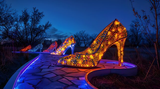 Illuminated Shoes Guiding the Path of Cancer Treatment and Recovery