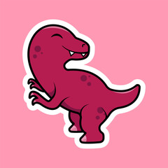 Cute T-rex vector Illustration. Cute Dinosaur illustration 