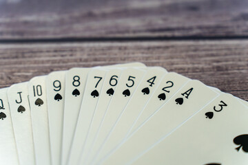 Pack of Playing Cards on white background