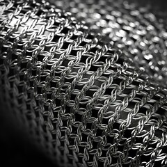 A close up of chainlink made of metal