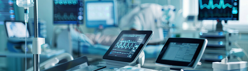 A demonstration of IoT impact on healthcare, with smart devices improving patient care and operational efficiency