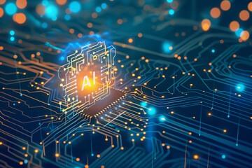 AI chip, pulsating with the potential to revolutionize our digital world