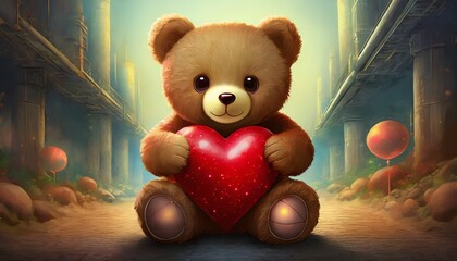 teddy bear with heart - 806117136