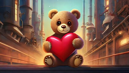 teddy bear with heart - 806117141