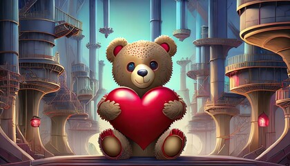 teddy bear with heart - 806117181