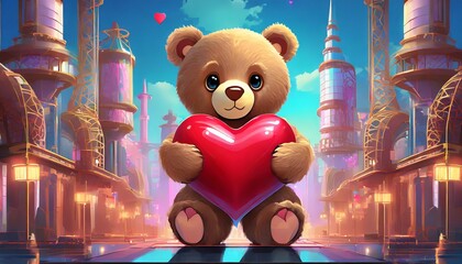 teddy bear with heart - 806117190