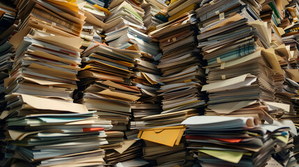 Fototapeta premium stack of papers documents office business