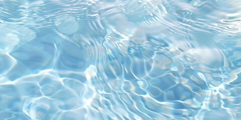 Obraz premium blue water wave texture background,Closeup of desaturated transparent clear calm water surface texture with splashes and bubbles. Trendy abstract nature background.white water surface,banner 
