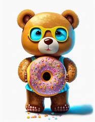 teddy bear with donut - 806117533