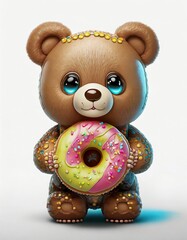 teddy bear with donut - 806117552