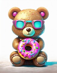teddy bear with donut - 806117585