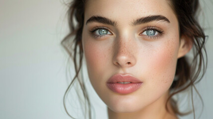 A subtle and refined makeup look that enhances natural beauty, radiating confidence and professionalism.