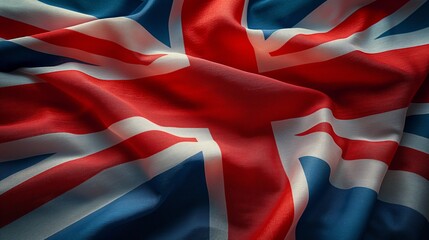 Flag of Great Britan waving in the wind. United Kingdom Flag. Britan flag
