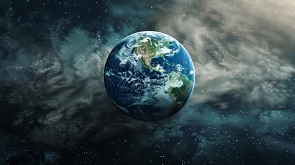 A beautiful and serene image of planet Earth, our home