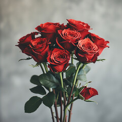 a photo of red rose on white background made with generative AI