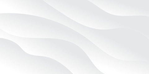 Abstract white paper wave background and abstract gradient and white wave curve lines banner background design. White wave modern abstract background design. space style.