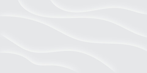 Abstract white paper wave background and abstract gradient and white wave curve lines banner background design. White wave modern abstract background design. space style.