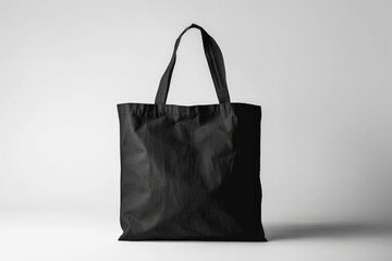 Eco-friendly canvas tote bag on a minimalist white background. Beautiful simple AI generated image in 4K, unique.