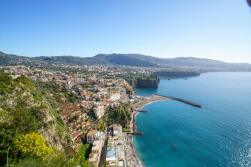 Italy Amalfi Coast view of the bay