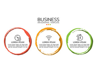 Vector infographic design template with icons. Business concept with 3 options or steps.