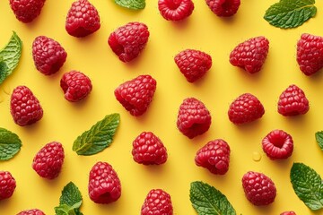 Close-up of vibrant red raspberries with intricate textures on a dark background. Phone wallpaper. . Beautiful simple AI generated image in 4K, unique.