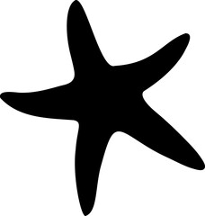 Starfish silhouette vector