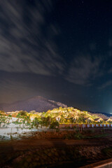 Landscape of rural roads in Rajasthan India