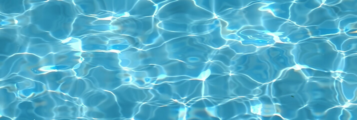 Obraz premium blue water wave texture background,Closeup of desaturated transparent clear calm water surface texture with splashes and bubbles. Trendy abstract nature background.turquoise water surface, banner