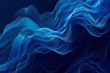 Fototapeta premium Abstract Blue Wave Background. Vector Illustration