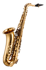 Naklejka premium Saxophone Isolated on Transparent Background
