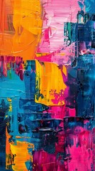 Abstract Multicolored Painting Background. Contemporary Art Texture.