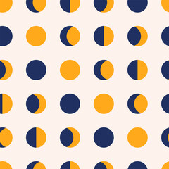 Seamless pattern eclipse sun and moon period with colorful and joyful style