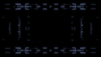 Futuristic interface ui elements. Holographic hud user interface elements