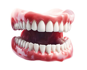 Fototapeta premium Dentistry for gums with dentures and dental implants
