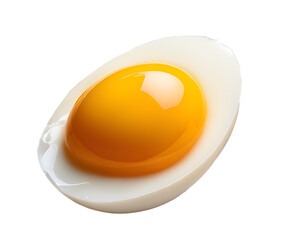 Fresh egg with yolk in egg shell illustration