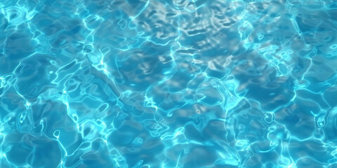 Obraz premium blue water wave texture background,Closeup of desaturated transparent clear calm water surface texture with splashes and bubbles. Trendy abstract nature background.turquoise water surface, banner