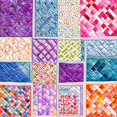 A collection of hand-made quilts Transparent Background Images 
