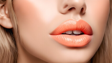 Fototapeta premium Effortless Chic: A Touch of Peach for a Polished Look. generative AI