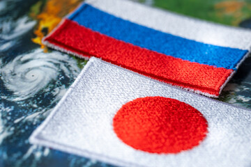 Flag of Russia and Japan, Common border and neighborly relations between the countries