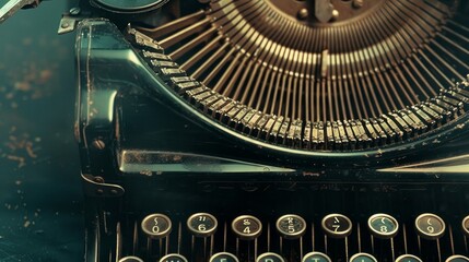 A classic vintage typewriter header, emblematic of traditional writing and journalistic practices.

