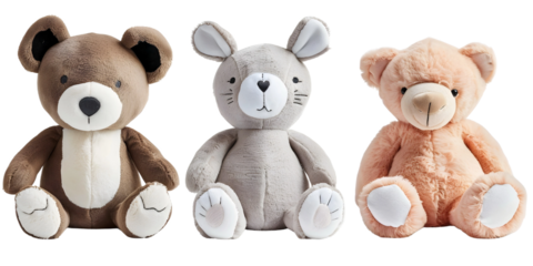 Plush Toys Trio Stuffed Animals Teddy Bear