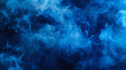 Smoke billowing in a mysterious pattern of midnight blue, with a neon indigo texture that deepens the enigmatic feel.