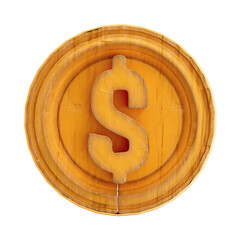 3D Wooden Coin with Rustic Gold Finish for Agro Agriculture in São João June Festival with...