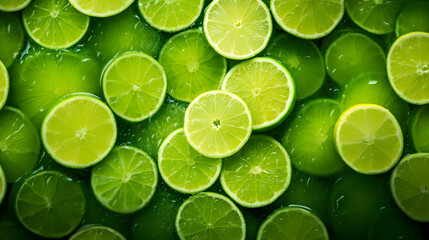 Cytryna, limonka, tło, owoce